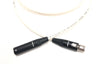 Mini XLR 3 Pin Male to Female Cables - Plenum White Jacket