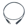 Mini XLR 3 Pin Male to Female Cables - PVC Black Jacket