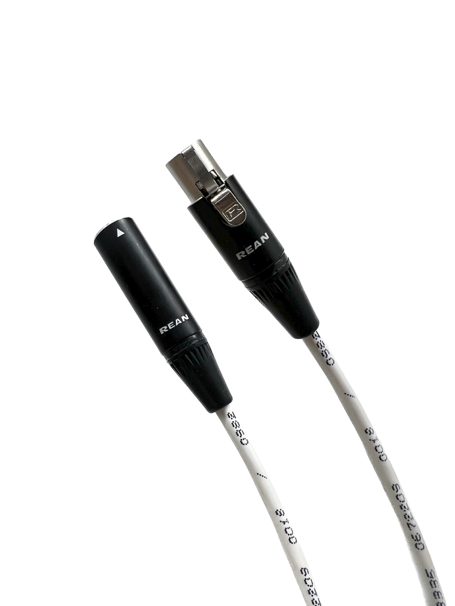 Mini XLR 3 Pin Male to Female Cables - Plenum White Jacket