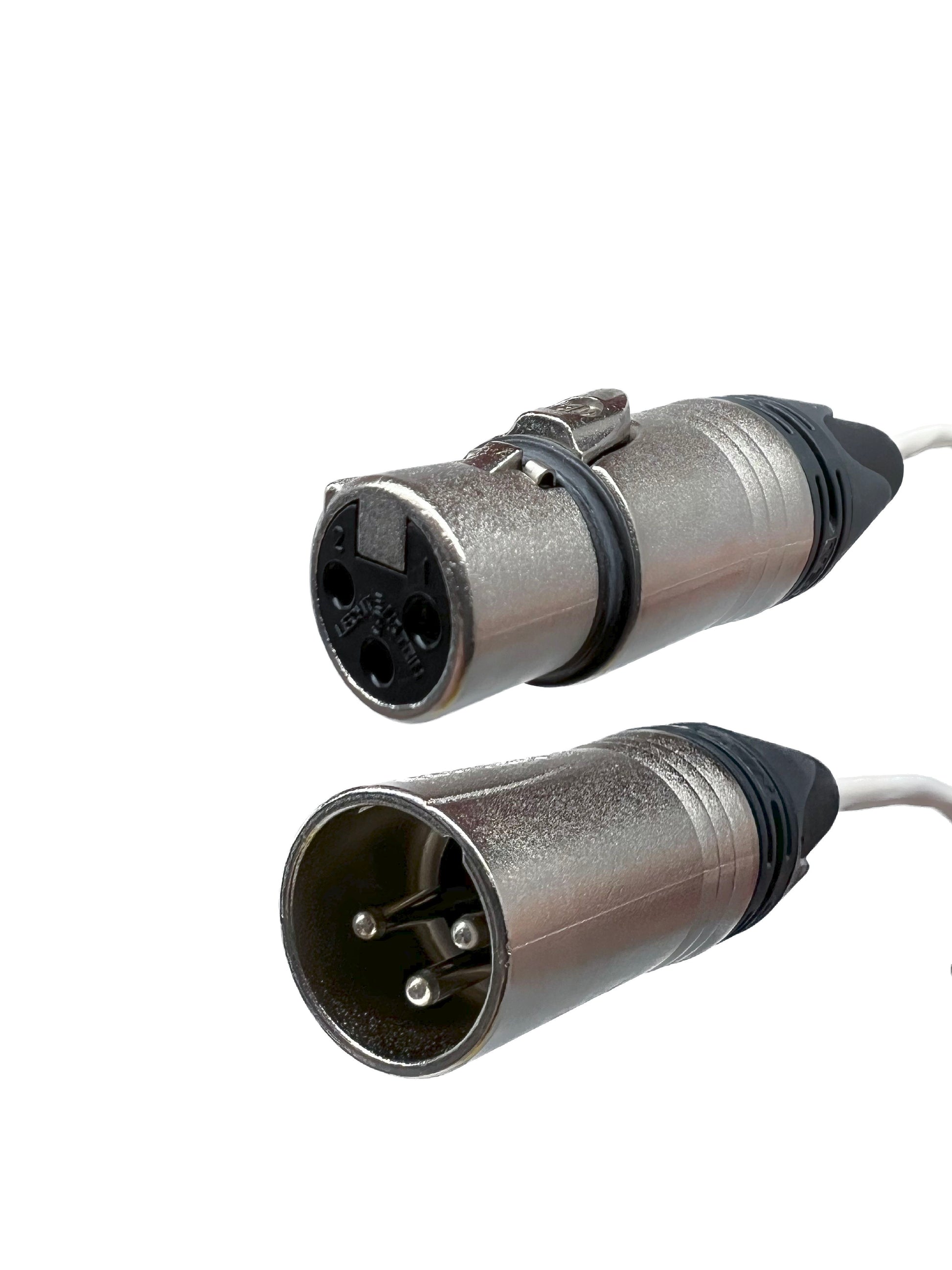 Balanced Plenum XLR Audio Cables with Male to Female Neutrik Connectors All Lengths Available