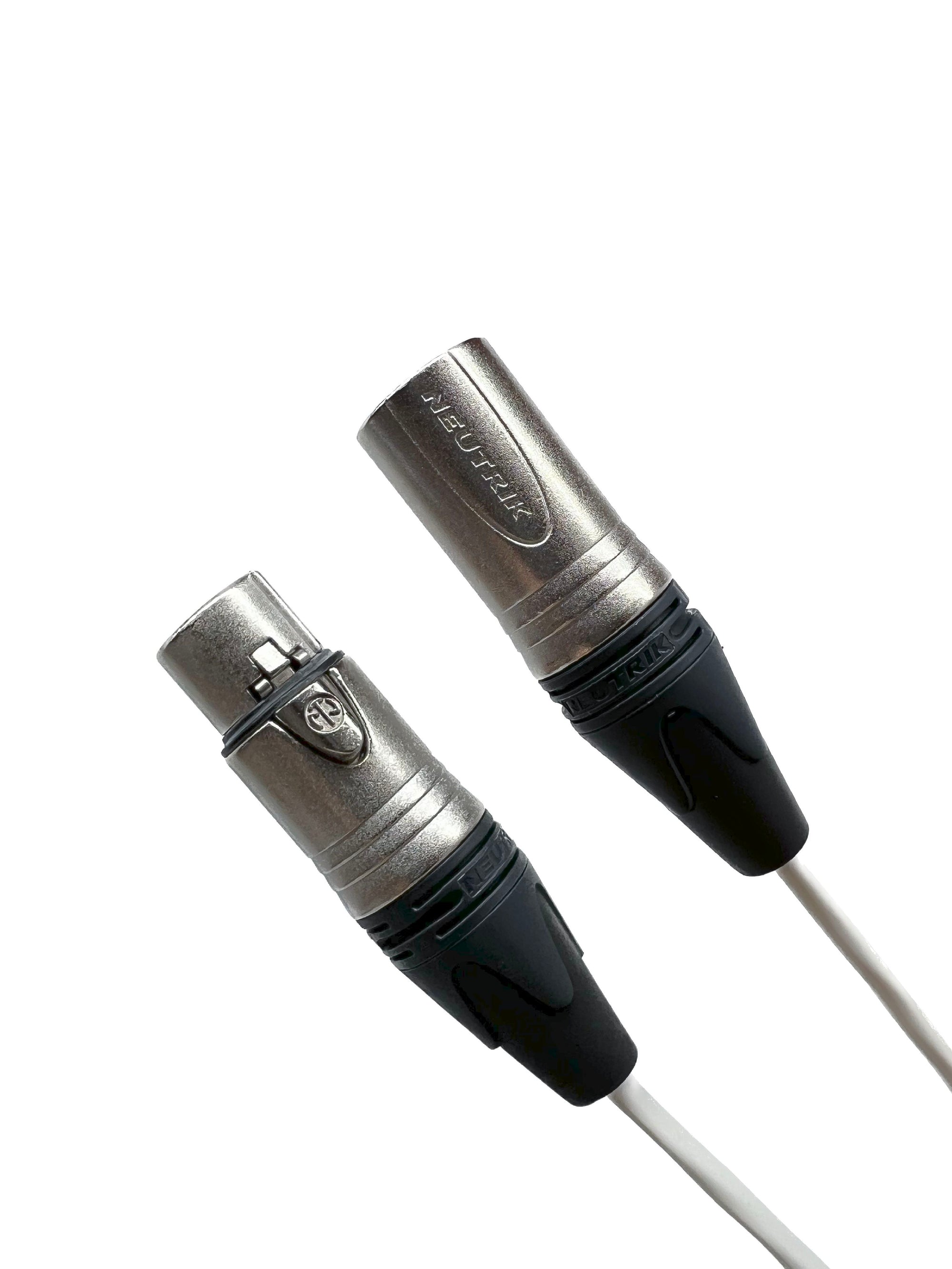 Balanced Plenum XLR Audio Cables with Male to Female Neutrik Connectors All Lengths Available