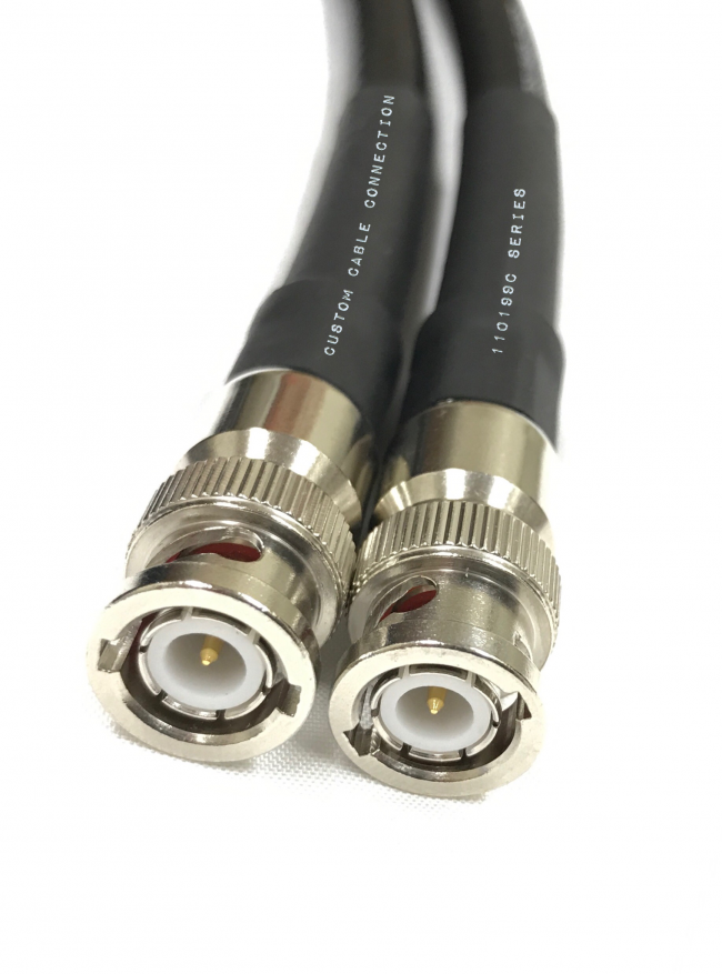 BNC Male to BNC Male Low Loss LMR 400 Times Microwave 50 Ohm Cable - Custom  Cable Connection