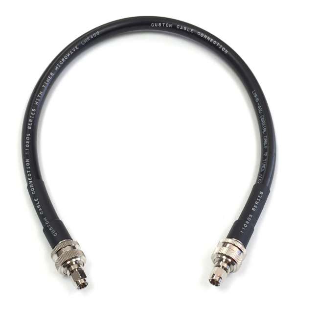 1 Foot SMA Male to SMA Male Times Microwave LMR-400 Cable