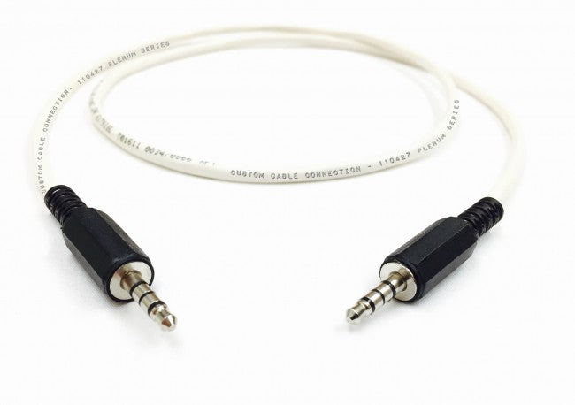 3ft Plenum 3.5mm TRRS Male to Male Cable White
