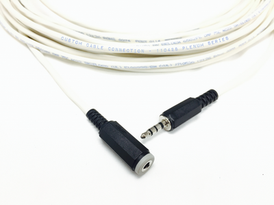 75ft Plenum 3.5mm TRRS Male to Female Extension Cable