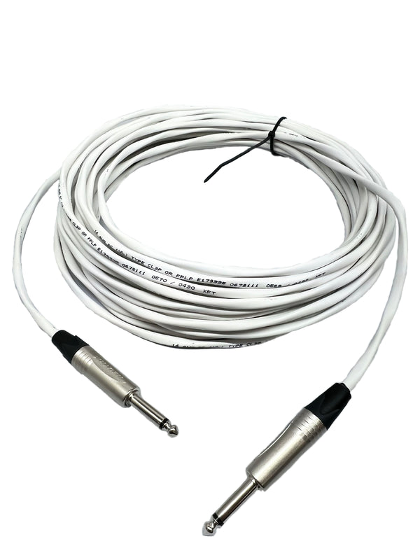 1/4" to 1/4" Plenum Speaker Cable 14 AWG 2 Conductor Custom Cable Connection