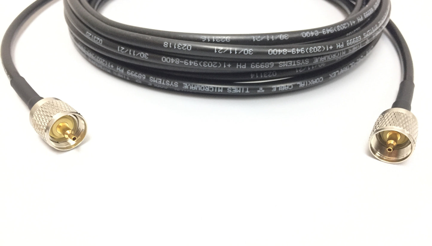 UHF PL-259 to UHF PL-259 Male Times Microwave LMR-240 Ultraflex 50 Ohm Cables