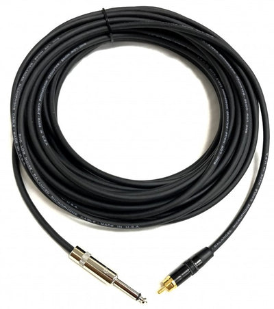 3ft Pro Audio 1/4 inch Mono TS to RCA Male Cable