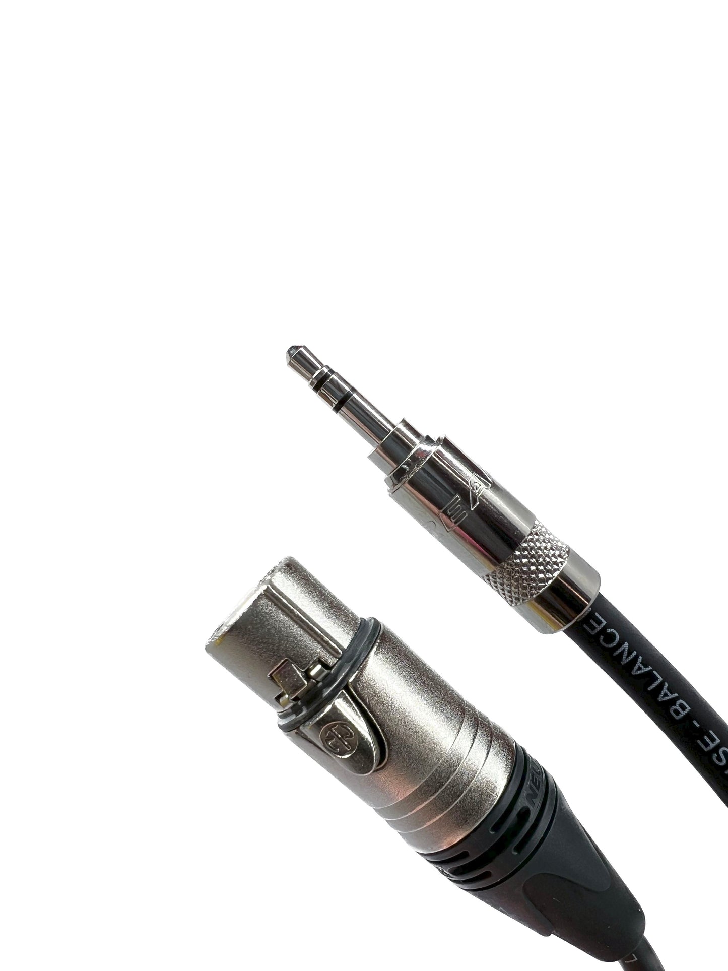 Balanced XLR Female to 3.5mm TRS Audio Cables with Neutrik Connectors All Lengths Available