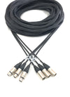 3 Channel XLR Audio Male to Female all in one Jacket - Snake Cable