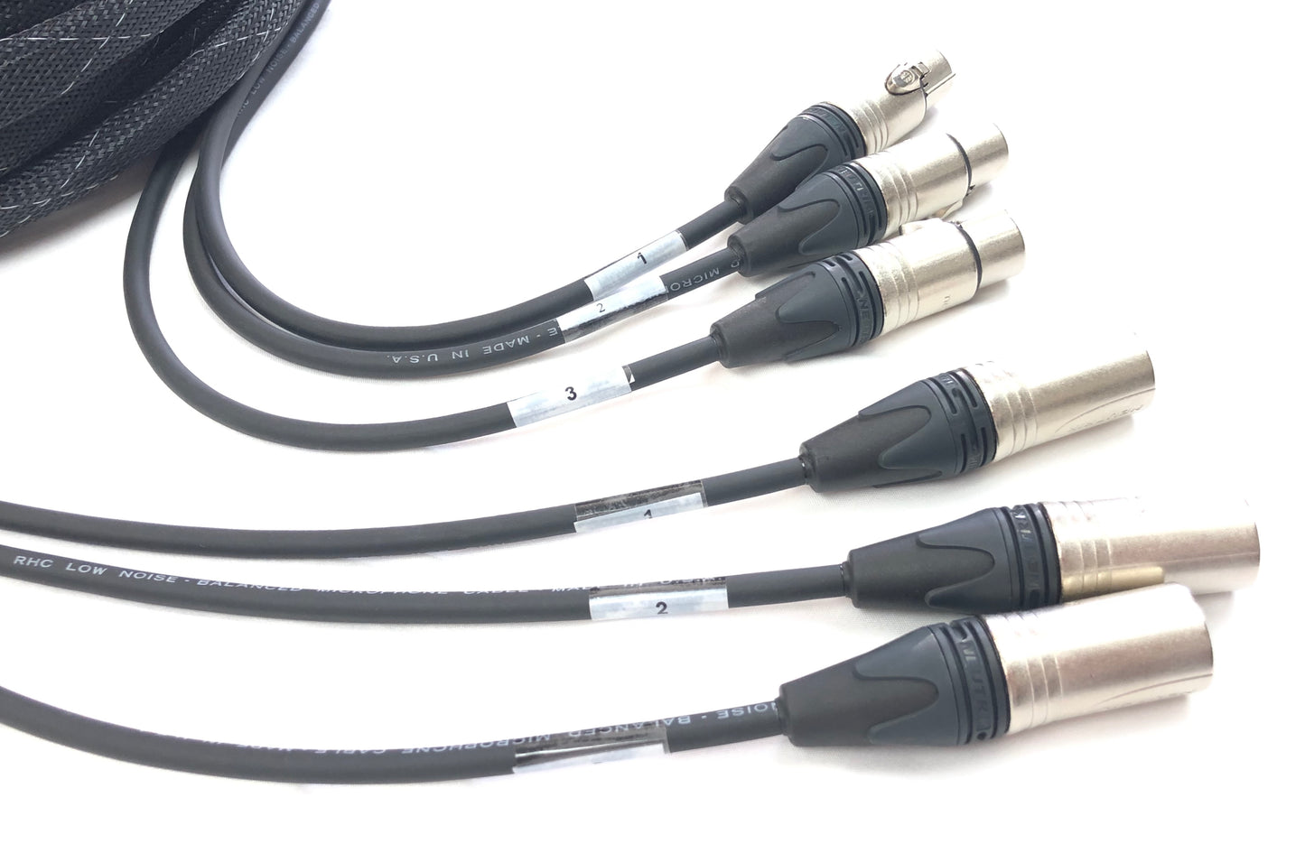 3 Channel XLR Audio Male to Female all in one Jacket - Snake Cable