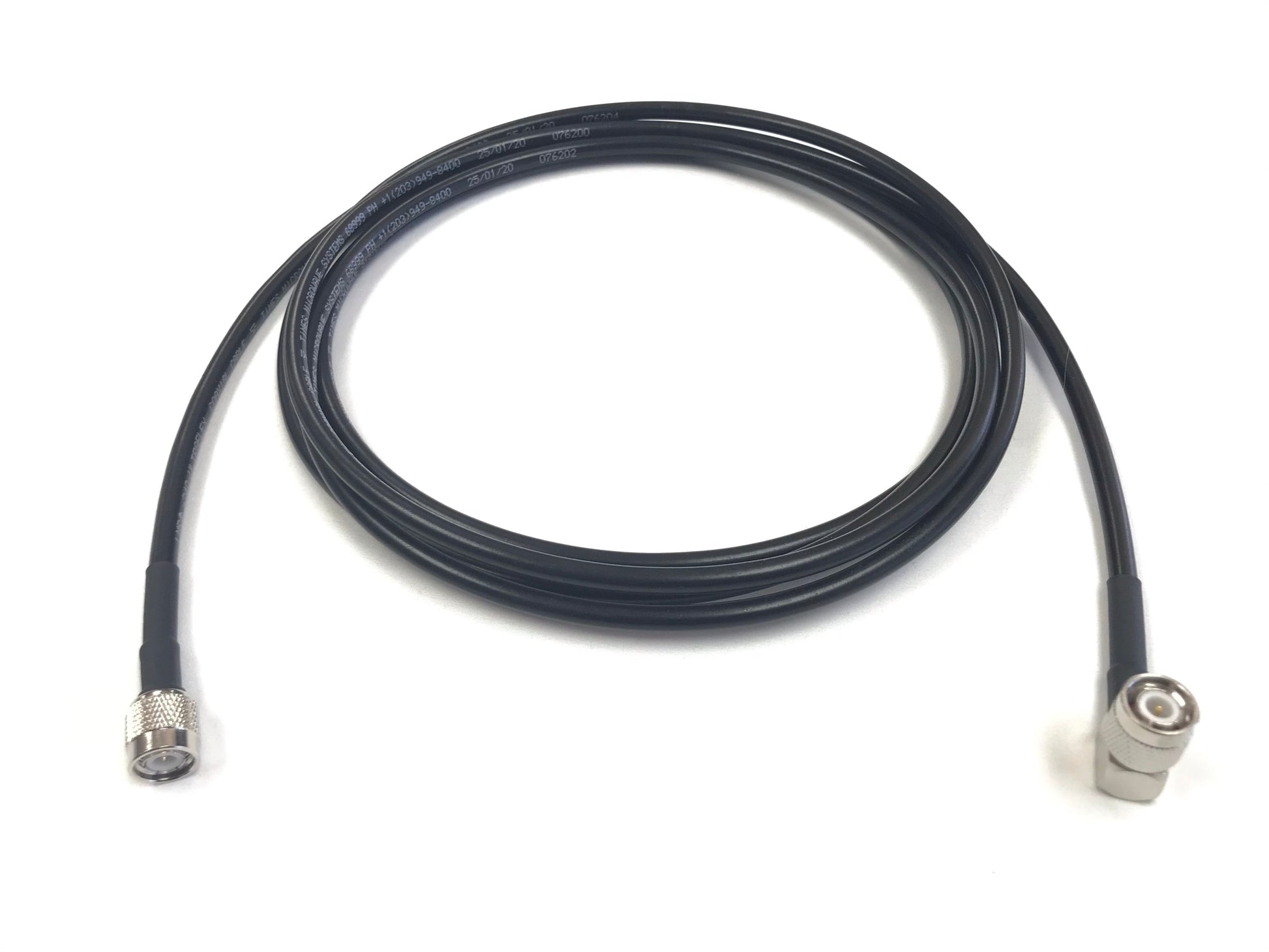 TNC Male to TNC Male Right Angle Times Microwave LMR-240 Ultraflex Antenna Cables