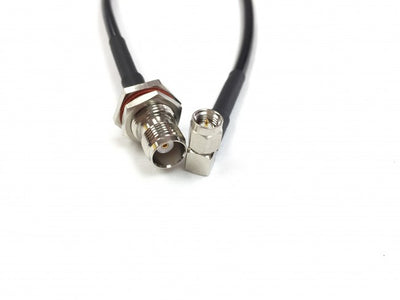 SMA Male Right Angle to TNC Female Bulkhead LMR-195 Extension Cable - 15 Foot