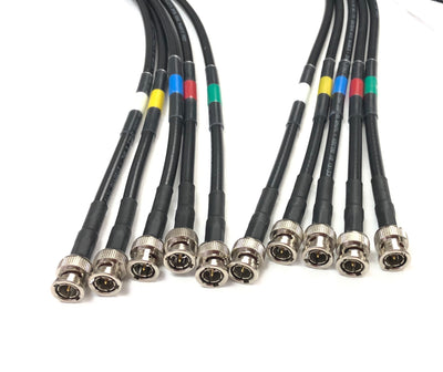 5 Channel BNC SDI - 6G Rated Belden 1694A RG6 - Flex Sleeve Snake Cables