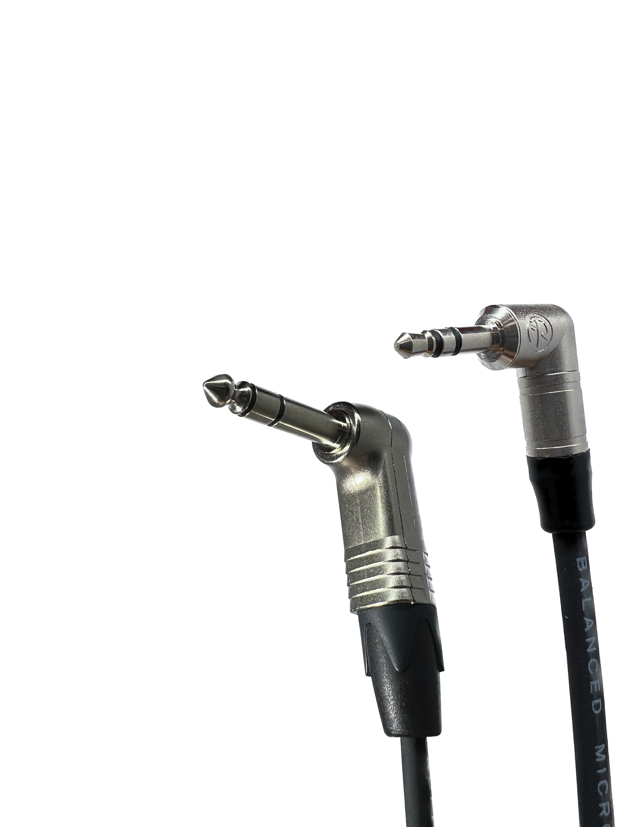 3.5mm Right Angle to 1/4 TRS Right Angle Stereo Audio Cable
