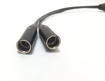 XLR 3 Pin Female to Two Male Mini XLR 3 Pin Y-Cable