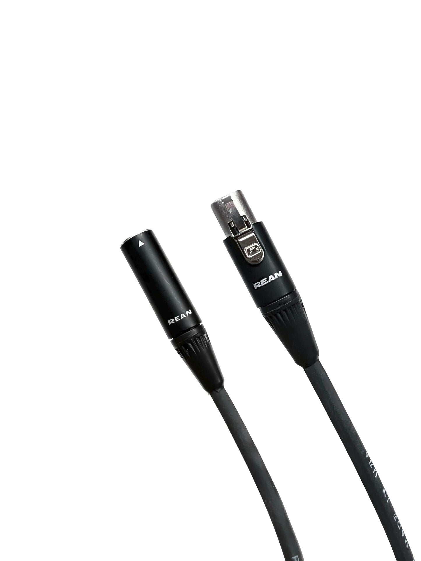 Mini XLR 3 Pin Patch Cord Cables - Black Flexible Jacket