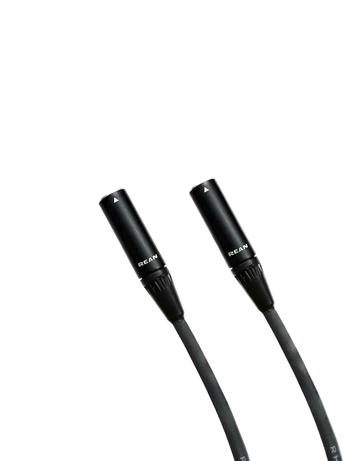 Mini XLR 3 Pin Patch Cord Cables - Black Flexible Jacket