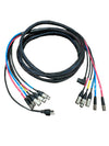 2 Channel BNC HD-SDI RG6 Belden 4694R, 3 XLR Line Level and AC Power - Snake Cable