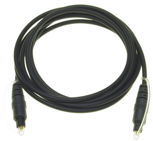 AURUM Angled Toslink Optical Audio Cable 2m – Swivel Connector, Braided, Gold-Plated