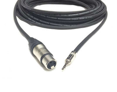 Unbalanced XLR Female to 3.5mm TRS Audio Cables with Neutrik Connector -  Custom Cable Connection