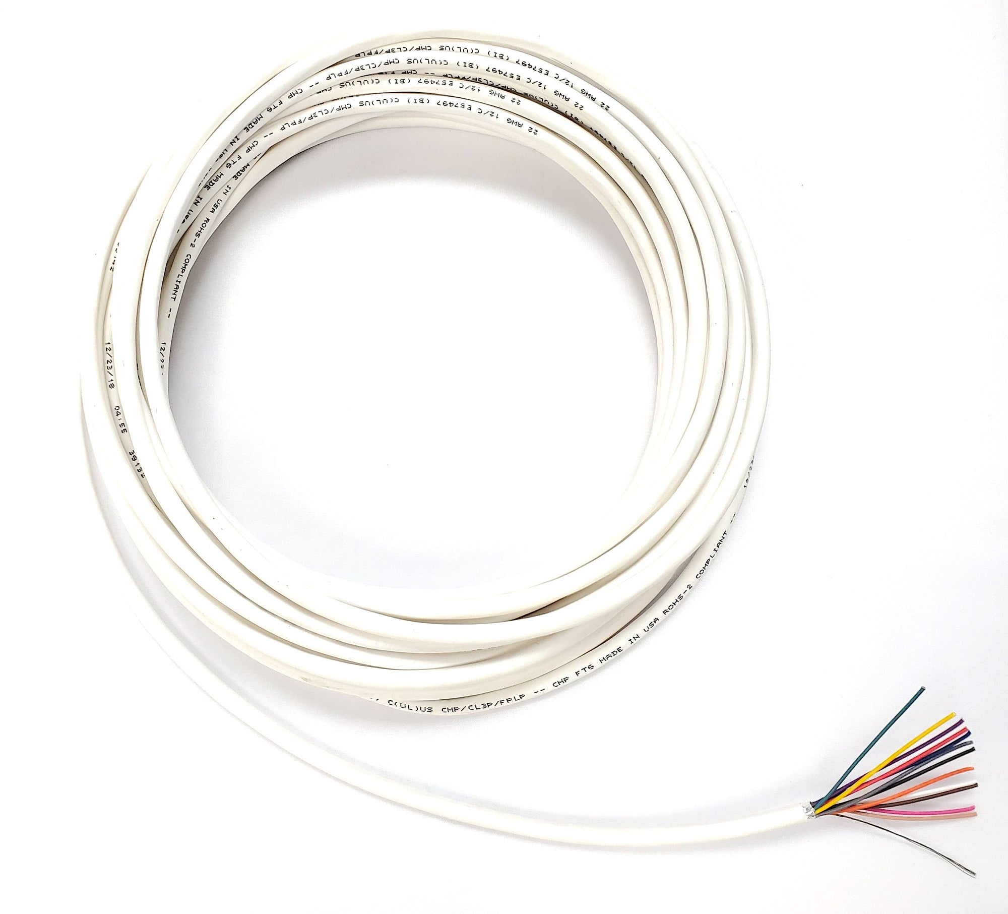 Cmp Cable 22 AWG 12 Conductor Stranded Shielded Plenum CMP Cable - Custom Cable ...