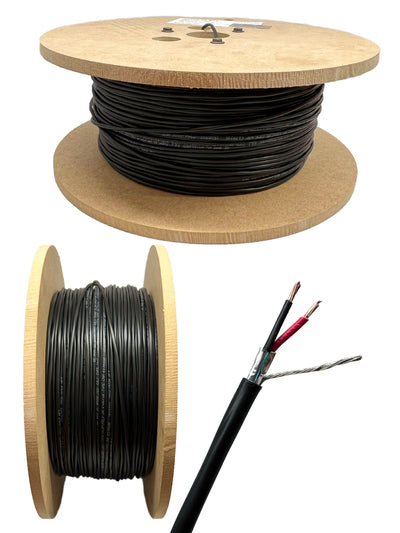 22 AWG 2 Conductor Stranded Shielded Plenum Cable (100ft, 500ft, 1000ft)