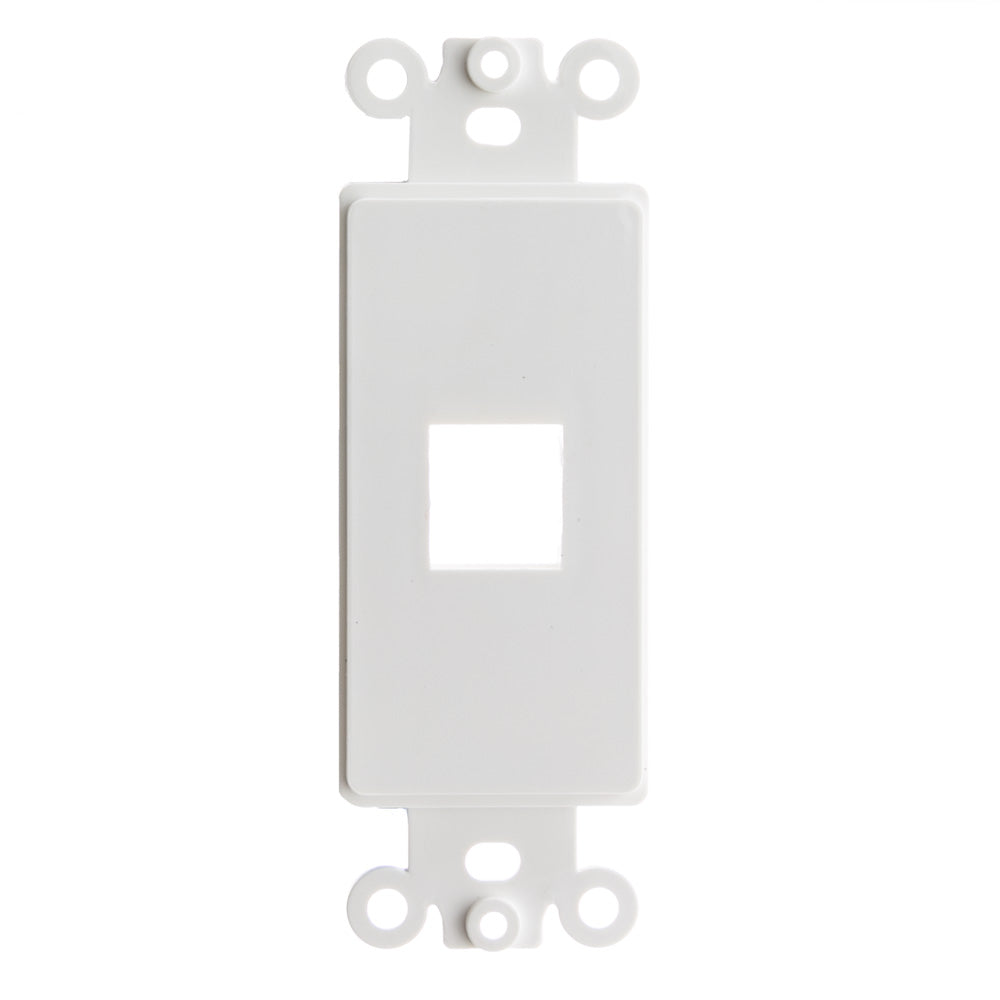 RCA 1-Gang White Wall Plate for Audio & Video Wall Jacks