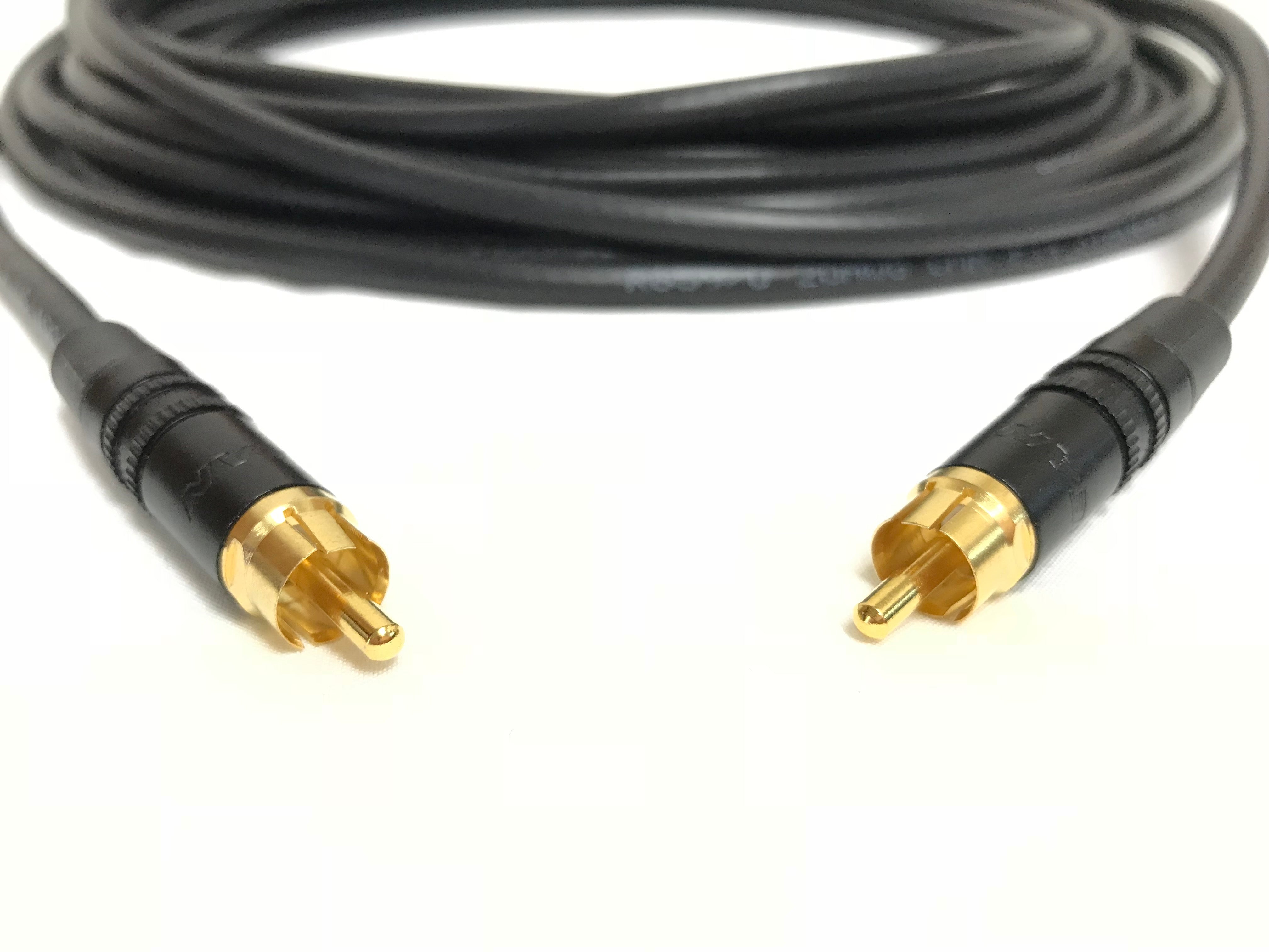 RCA Composite Coaxial Video Cable RG59 Black 75 Ohm – Custom Cable