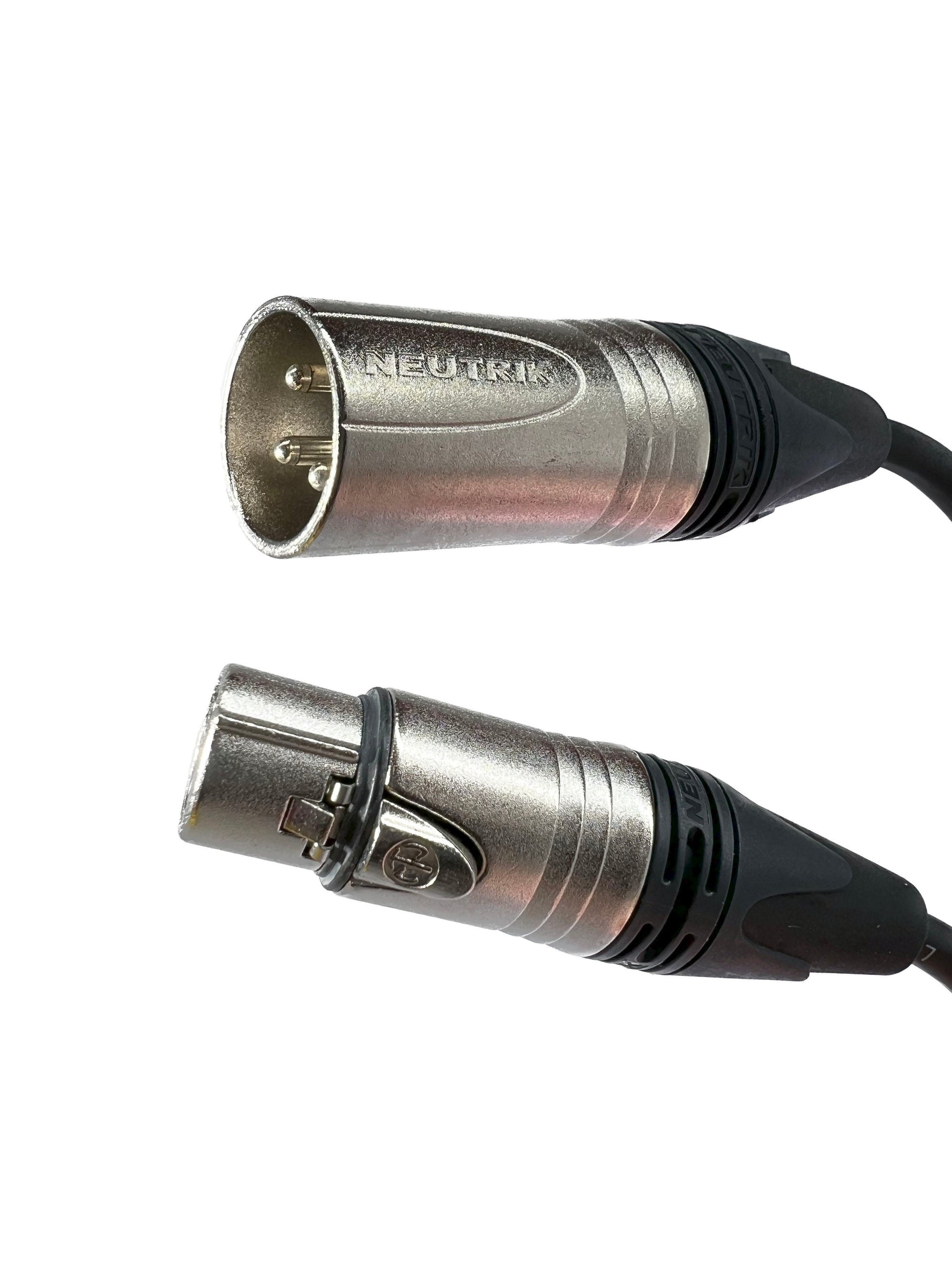 Balanced XLR Audio Cables with Male to Female Neutrik Connectors