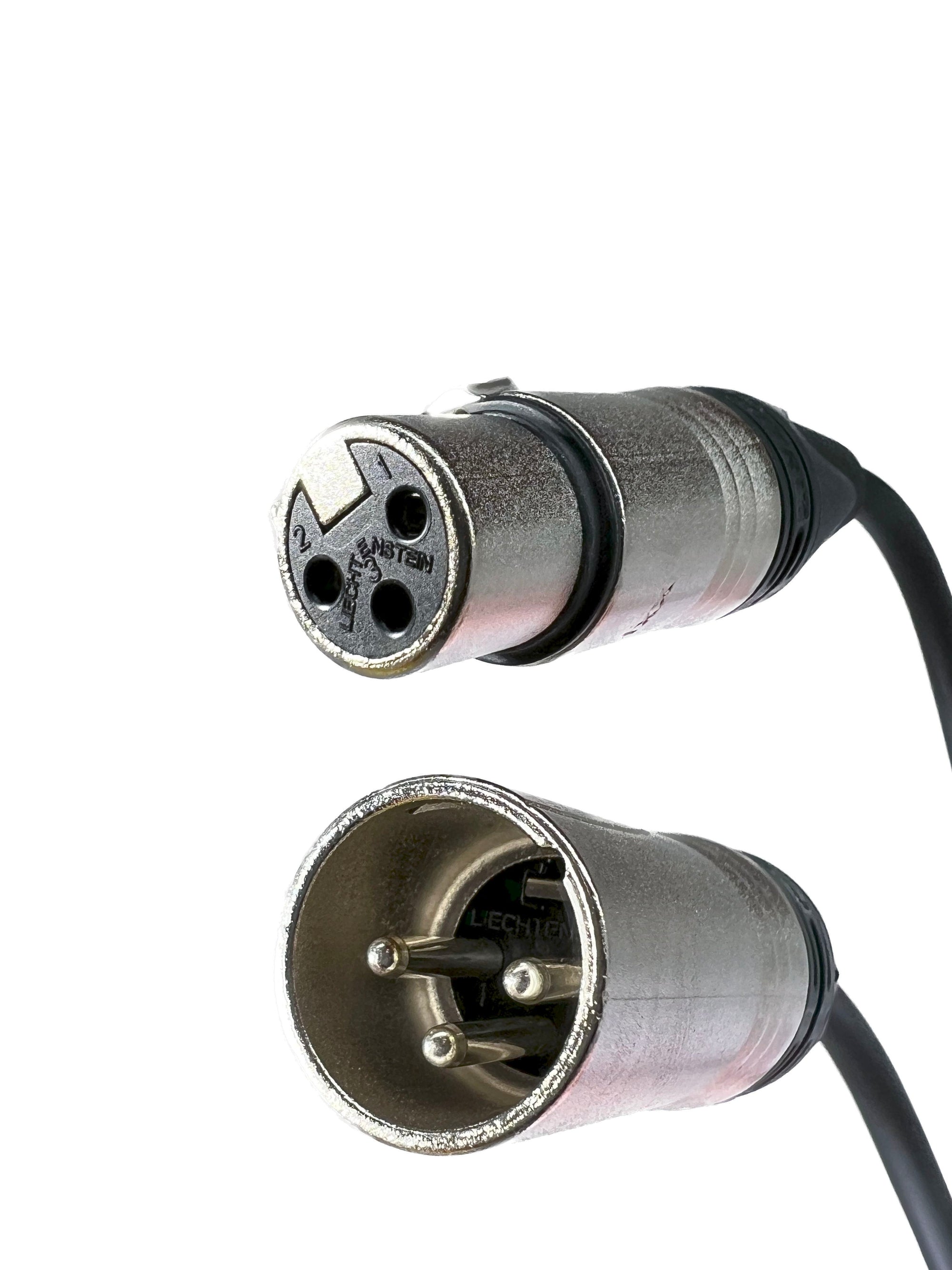 RS PRO Female 3 Pin XLR to Male 3 Pin XLR Cable, Black, 10m