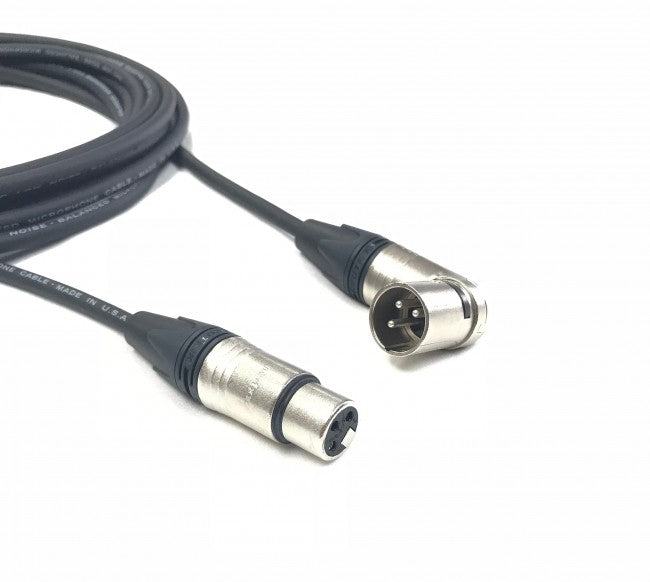 75ft XLR Audio Cable with Male Right Angle to Female Neutrik Connectors