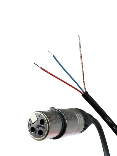 3 Pin XLR Female to Blunt - 200 Foot Cable w/ Neutrik Connector
