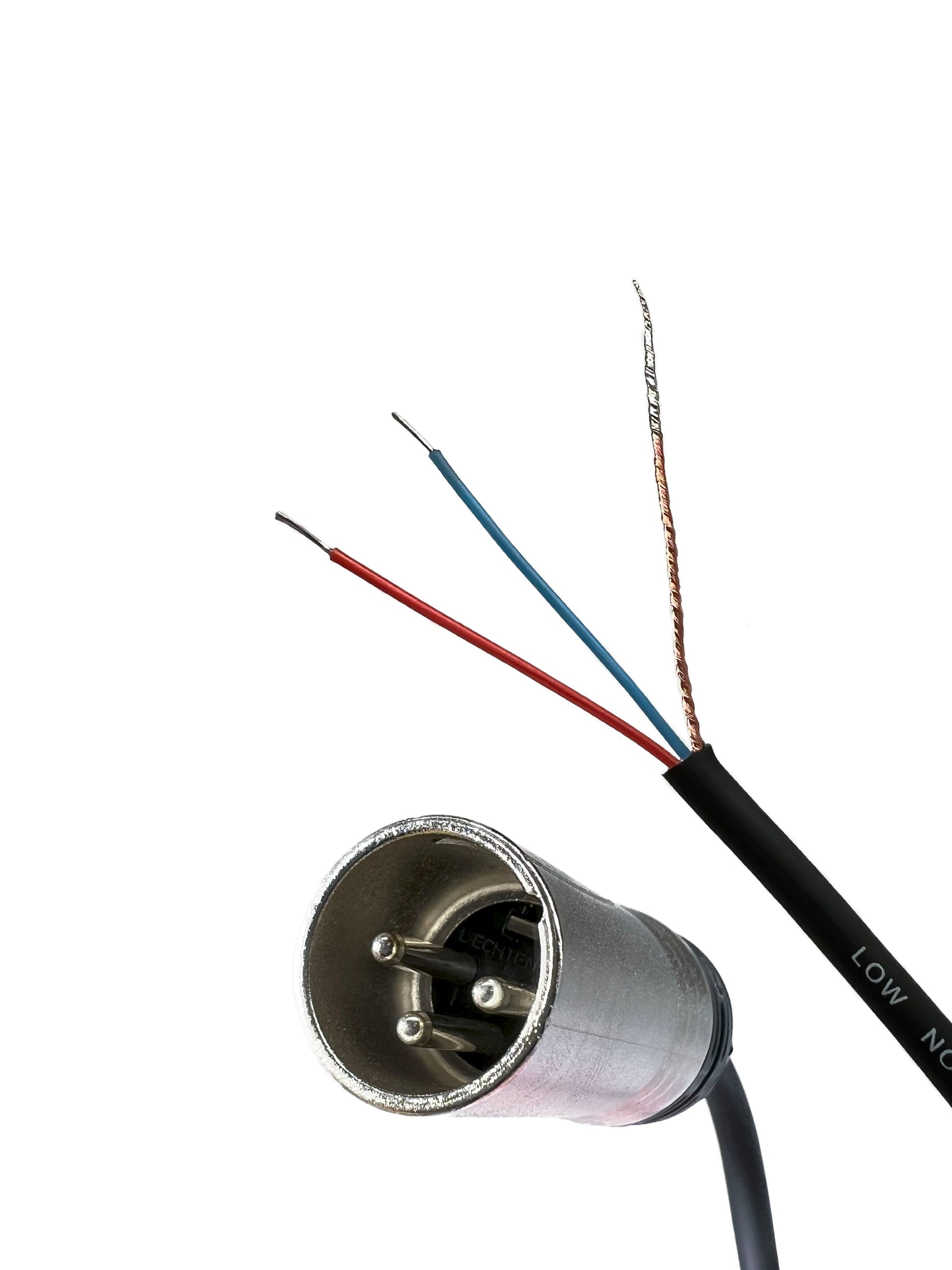 XLR 3 Pin to Blunt Installation Cable with Neutrik XLR Connectors (Mal -  Custom Cable Connection