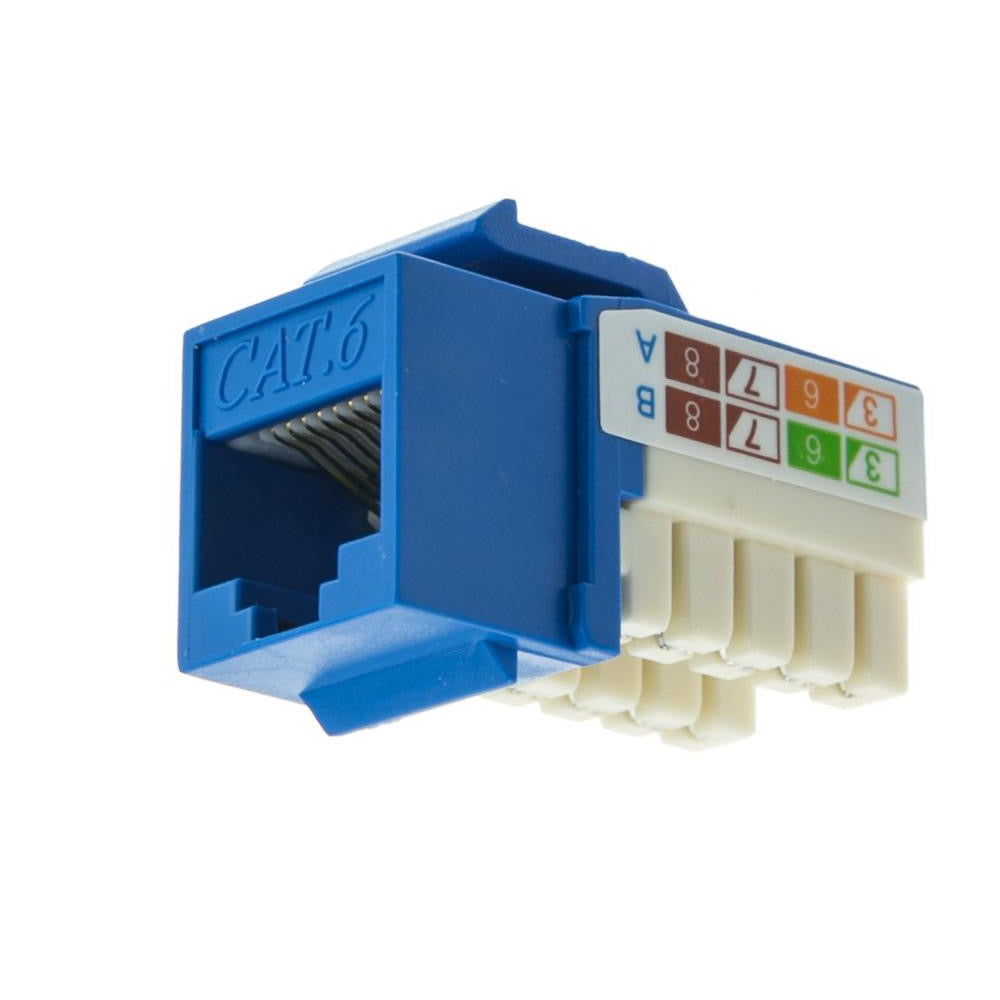 CAT6Data Grade Keystone Jack 8x8- Blue - Qty 1