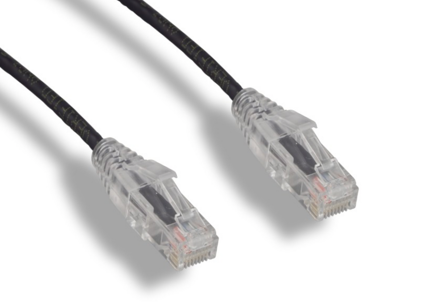 Slim CAT6A Ethernet Patch Cables - 28 AWG Clear Boot