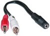 3.5mm Stereo Jack to RCA Plug x 2 Y-Cable 6 Inch
