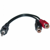 3.5mm Stereo Male to 2 RCA Female Y Cable