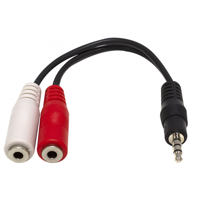 3.5mm Stereo Plug to 3.5mm Stereo Jack x 2 Y Cable