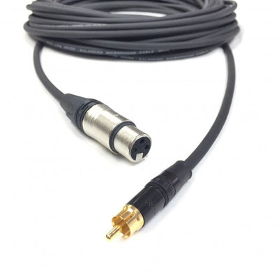 Pro Audio XLR Female to RCA Male Cables - Custom Cable Connection
