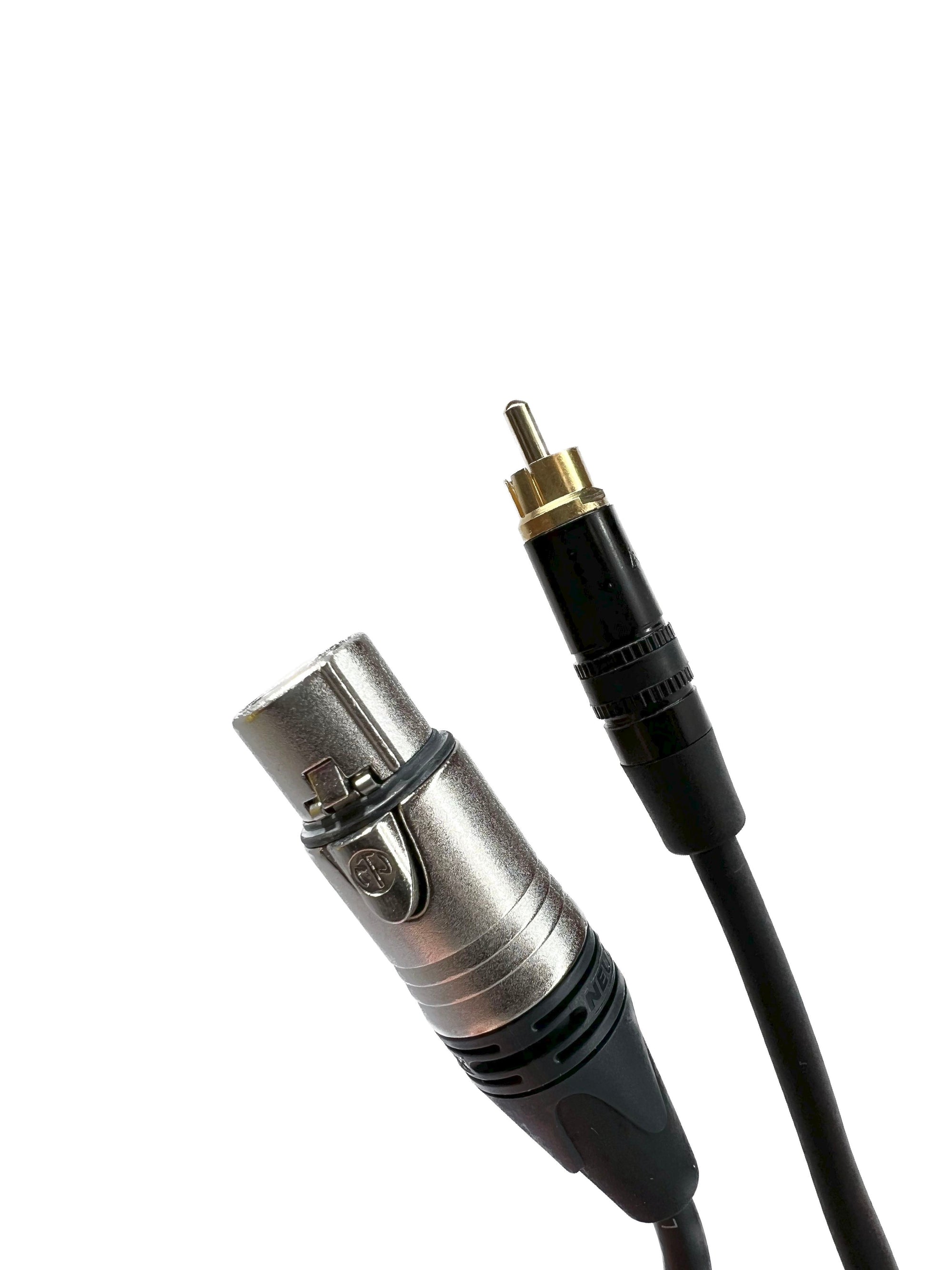 XLR Y Cable, One XLR Female to Dual RCA Female Jacks 1 ft. Long