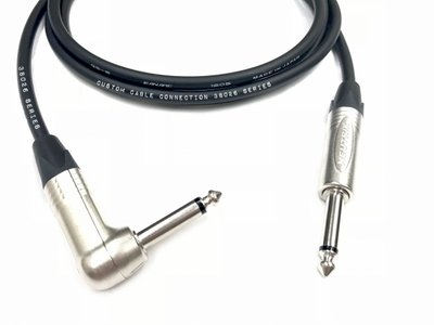 7ft Canare GS-6 Guitar Cable 1/4in Right Angle to 1/4in TS Neutrik Connectors