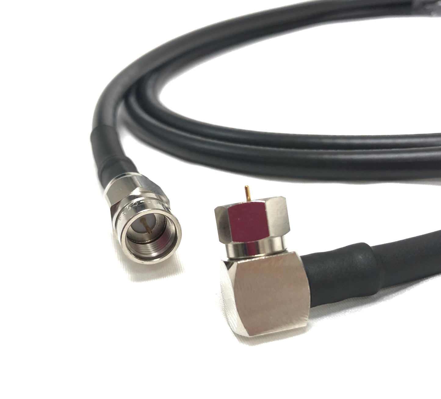 F-Type Male to Male Right Angle Belden 1694A RG6 Broadcast 4K Satellite Coaxial CL2 Cables