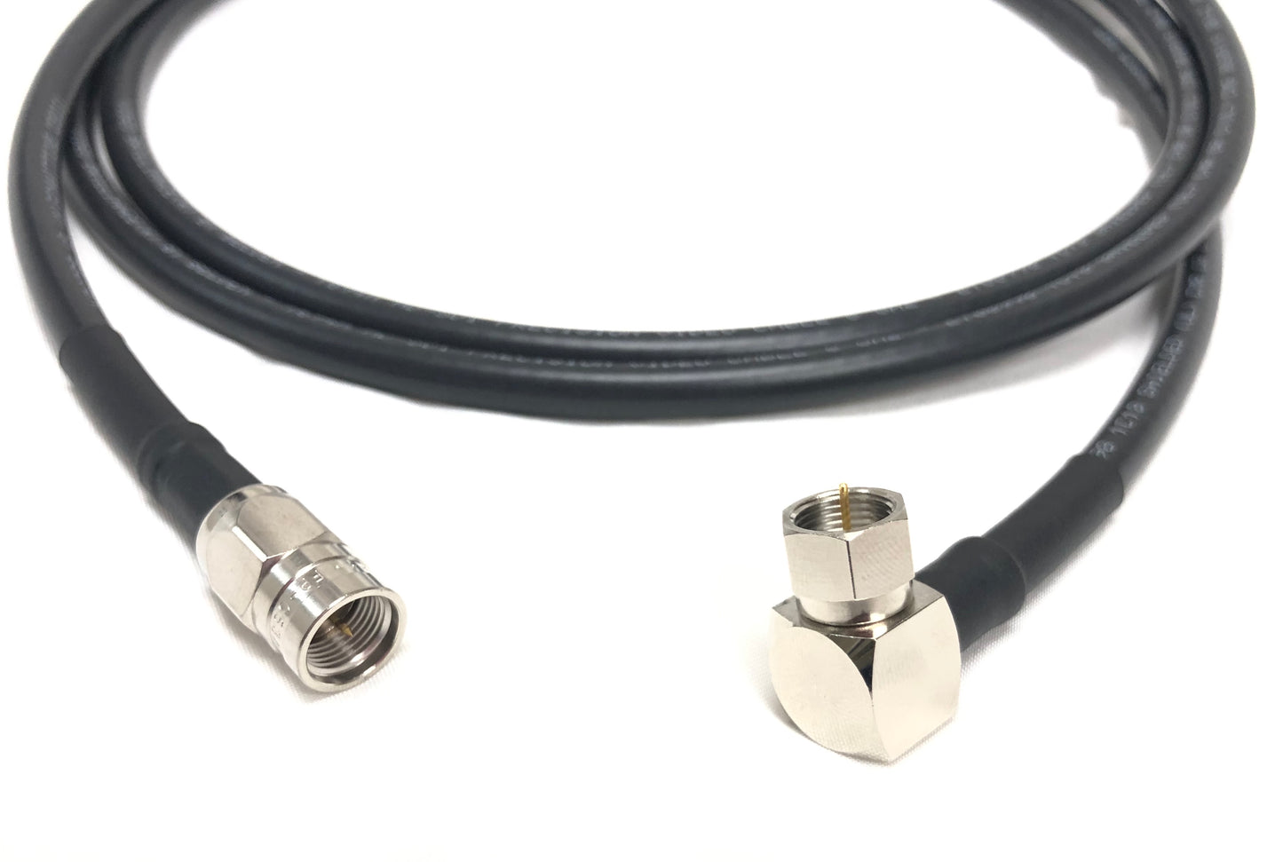 F-Type Male to Male Right Angle Belden 1694A RG6 Broadcast 4K Satellite Coaxial CL2 Cables