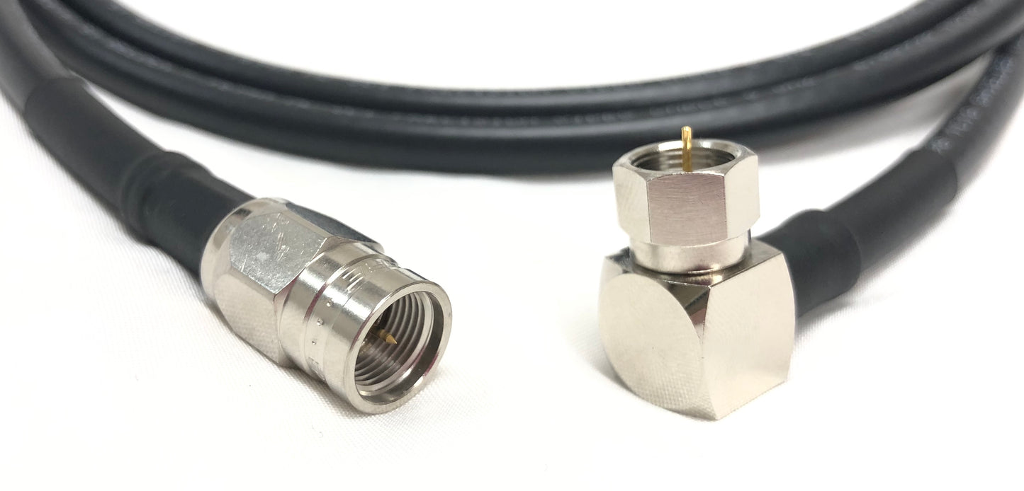 F-Type Male to Male Right Angle Belden 1694A RG6 Broadcast 4K Satellite Coaxial CL2 Cables