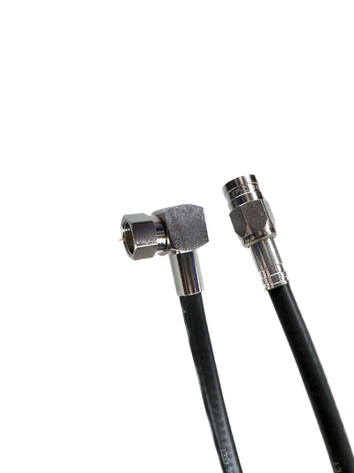 F-Type Male to Male Right Angle Belden 1694A RG6 Broadcast 4K Satellite Coaxial CL2 Cables