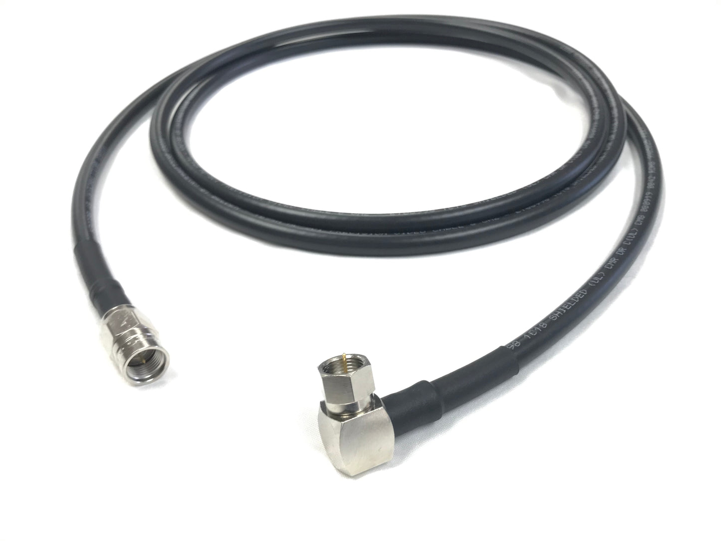 F-Type Male to Male Right Angle Belden 1694A RG6 Broadcast 4K Satellite Coaxial CL2 Cables