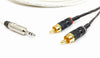 3.5MM to 2 RCA Stereo Audio Cable Male to Male -  Plenum CL3P Jacket - Installation Grade