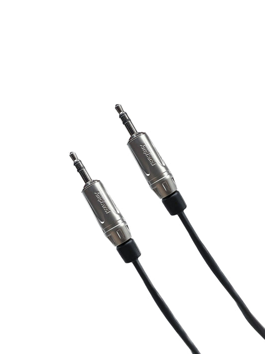 Plenum 3.5mm Stereo Audio Cable Male to Male Rated Black Jacket - Installation Grade