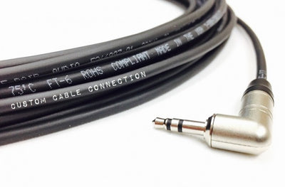 3ft Plenum CL3P 3.5mm Right Angle Stereo Audio Cable Male to Male FT6 Rated